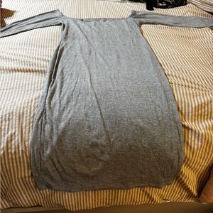 Boohoo Light Gray Striped Top